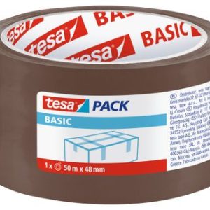 Paska tesa® BASIC, baliaca, lepiaca, hnedá, 48 mm, L-50m