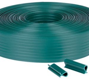 Páska Strend Pro EUROSTANDARD, 47,5 mm, L-35 m, tieniaca, zelená, krycia, na plotové panely, s 20 klipsami, 450g/m2, PVC, RAL6005