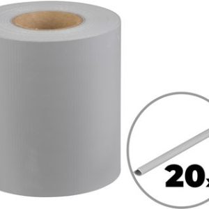 Páska Strend Pro EUROSTANDARD, 190 mm, L-26 m, tieniaca, sivá, krycia, na plotové panely, 1050 g/m2, PVC, RAL7040