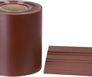 Páska Strend Pro EUROSTANDARD, 190 mm, L-35 m, tieniaca, mahagónová hnedá, krycia, na plotové panely, s 20 klipsami, 630 g/m2, PVC, RAL8016