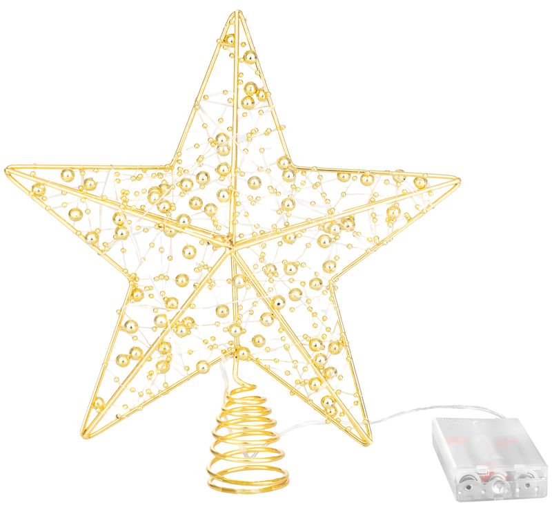 Hviezda MagicHome Vianoce, plast, časovač, 10xLED teplá biela, 25 cm, 2xAA – Obrázok 3