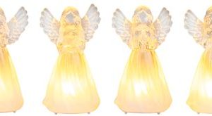 Anjel MagicHome Vianoce, plast, mix motívov, 1xLED teplá biela, 6x5x11 cm, 3xLR44, bal 4ks