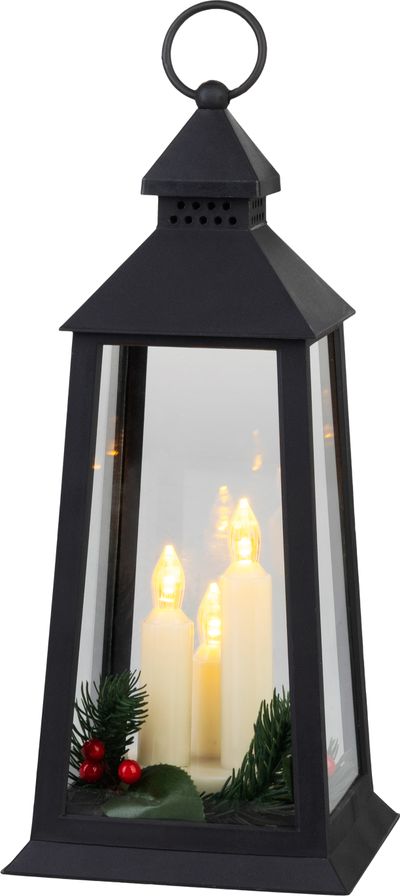 Lampáš MagicHome Vianoce, plast, čierny, 3xLED žltá, 14x14x35 cm, 3xAAA – Obrázok 5