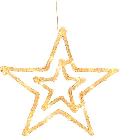 Dekorácia MagicHome Vianoce, hviezda, ABS, 20xLED teplá biela, 27.5 cm, 2xAA