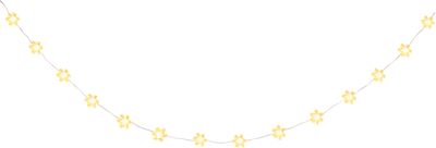 Reťaz MagicHome Vianoce, vločky, PVC, 15xLED teplá biela, 1.4 m + 0.3 m, 2xAA