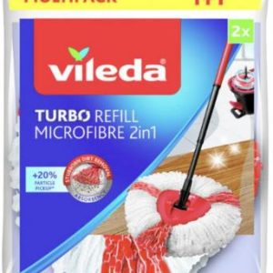 Hlavica na mop Vileda TURBO 2v1, 1+1 zadarmo, náhradná handra