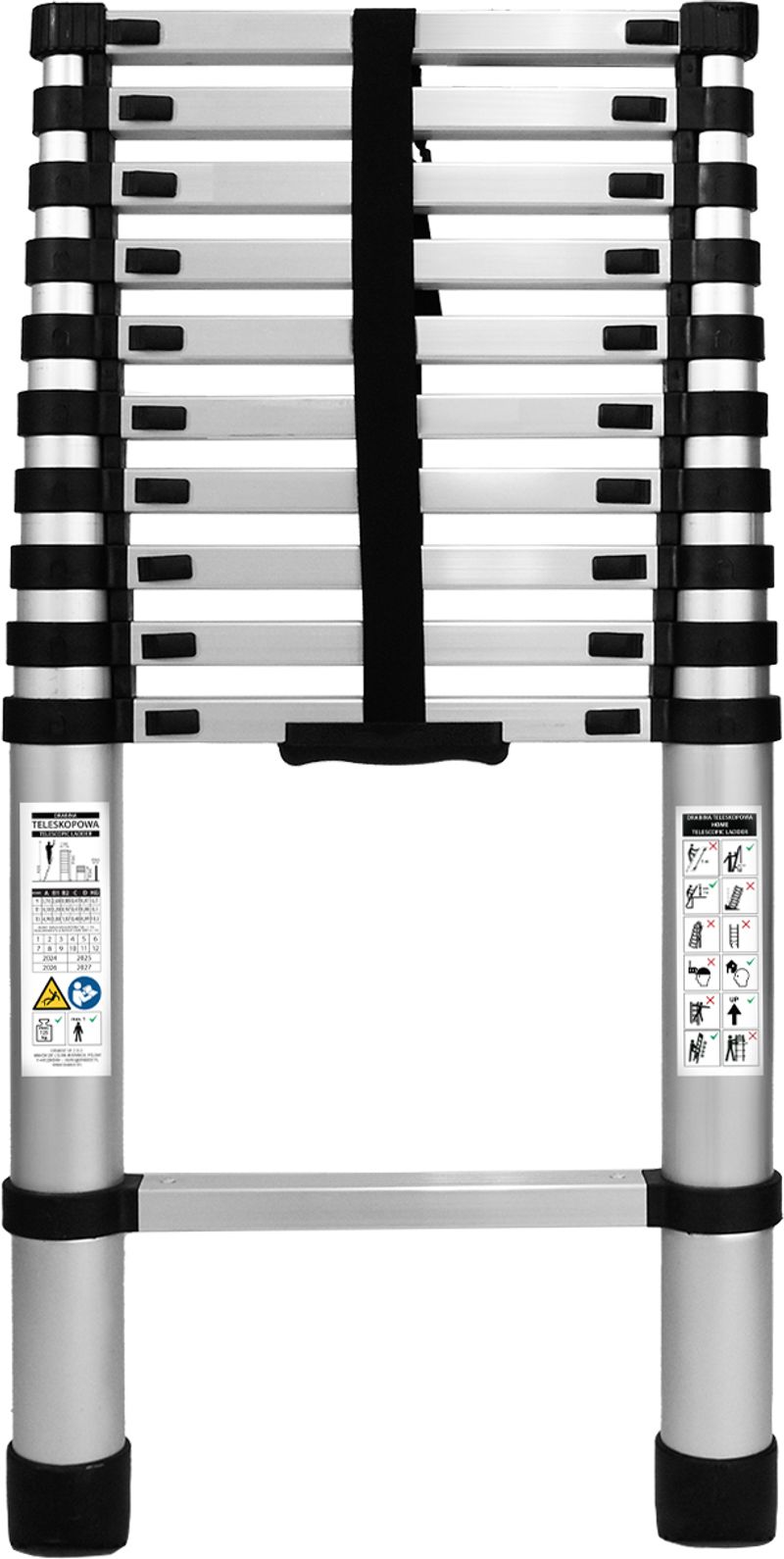 Rebrík Strend Pro, teleskopický, 3,2 m, 1x11, max. 125 kg – Obrázok 2
