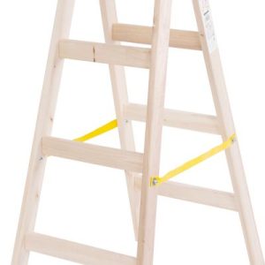 Rebrík Strend Pro, 4 priečkový, drevené štafle, 1,30 m, max. 150 kg