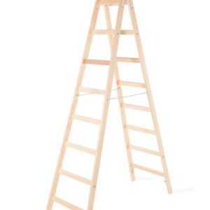 Rebrík Strend Pro, 8 stupňový, drevené štafle, 2,56 m, max. 150 kg