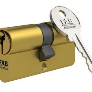Vložka cylindrická FAB HOME 2.00**/D 30+35, 3 kľúče, stavebná, leštená mosadz
