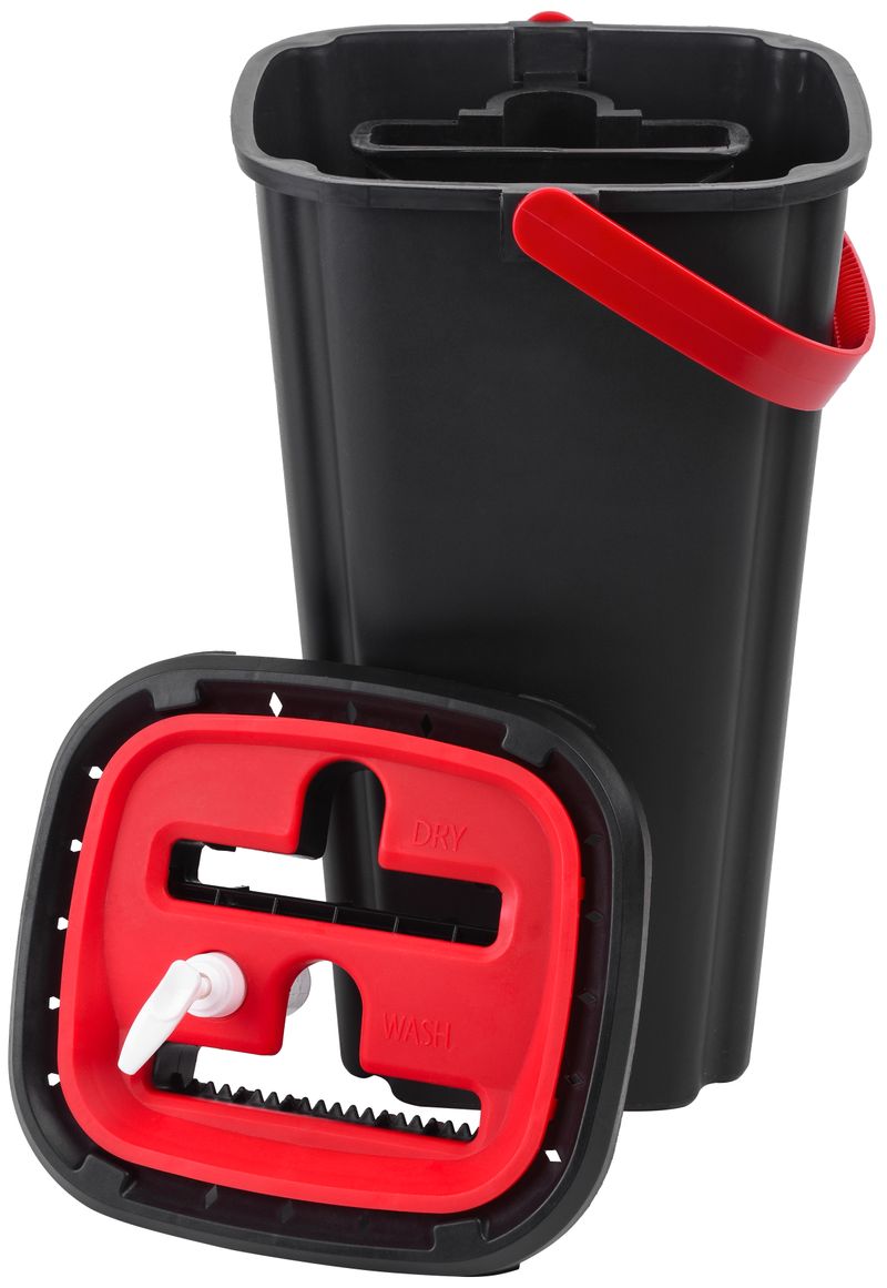 Súprava upratovacia mop QuickShine MagicHome, plochý, s 8 lit. žmýkacím vedrom, na podlahy – Obrázok 3