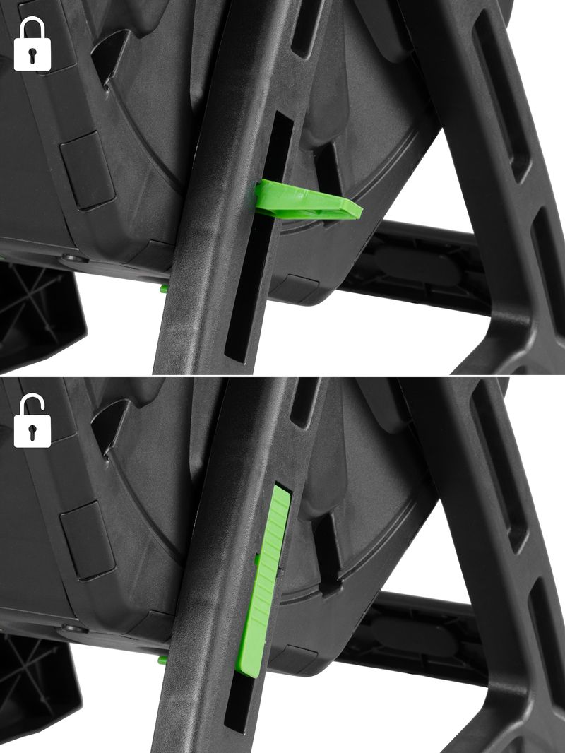 Kompostér Strend Pro Garden, bubnový, 70 lit., čierny, 55,5x36x72 cm – Obrázok 4