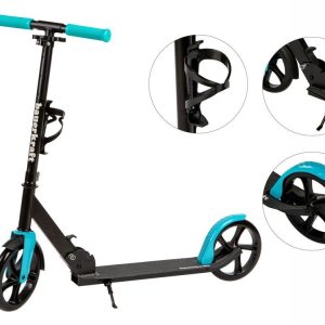 Mestská kolobežka pre deti a tínedžerov, skladacia, nastavenie výšky 91-101 cm, kolieska 200 mm, držiak na fľašu