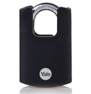 Zámok Yale Y121B/40/125/1, High Security, visiaci, čierny, 46 mm, 3 kľúče