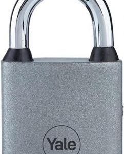 Zámok Yale Y111S/60/132/1, visiaci, železný, strieborný, 63 mm, 3 kľúče