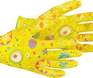 Rukavice Strend Pro Lily, žlté, nitrilové, veľkosť 08/M,záhradné, s blistrom