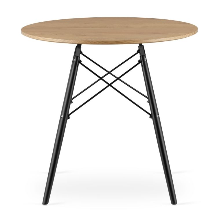 TODI Okrúhly stôl 80 cm - Dub – Obrázok 4