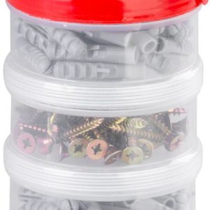 Sada vrutov a hmoždiniek Strend Pro, vruty 5x80 a 5x40, hmoždinky 8x40, 150 ks