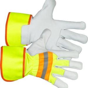 Rukavice Strend Pro Janus High Vision, textil/koža s reflexnými prvkami, veľkosť 09/L, blister