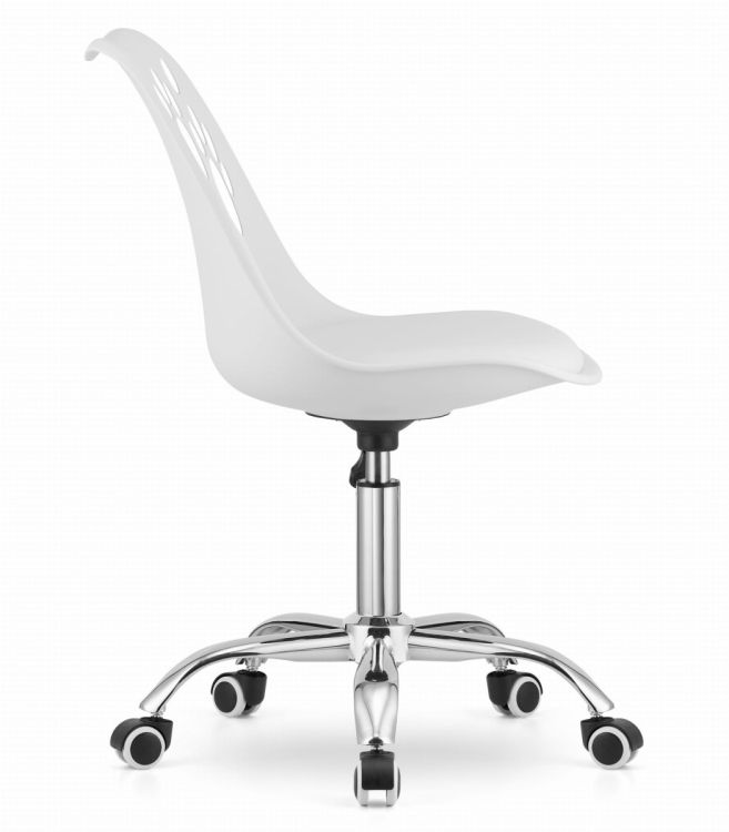 Otočná stolička PRINT - biela – Obrázok 3