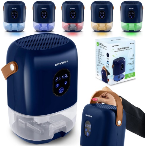 Odvlhčovač vzduchu Berdsen BR-10B v tmavomodrej farbe - pohlcovač vlhkosti