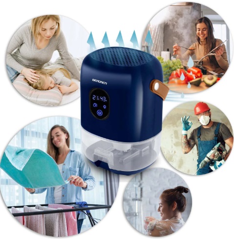 Odvlhčovač vzduchu Berdsen BR-10B v tmavomodrej farbe - pohlcovač vlhkosti – Obrázok 3