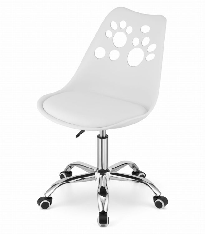Otočná stolička PRINT - biela