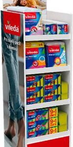 Stojan Vileda ATF display malý, kartónový + grátis Ultramax Complete Set box