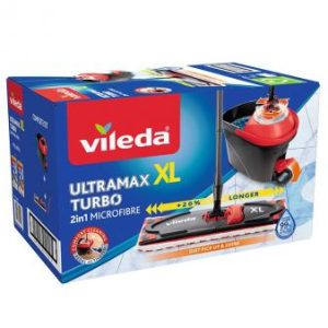 Súprava upratovacia Vileda Ultramax XL TURBO mop na podlahy + vedro + grátis hlavica PET