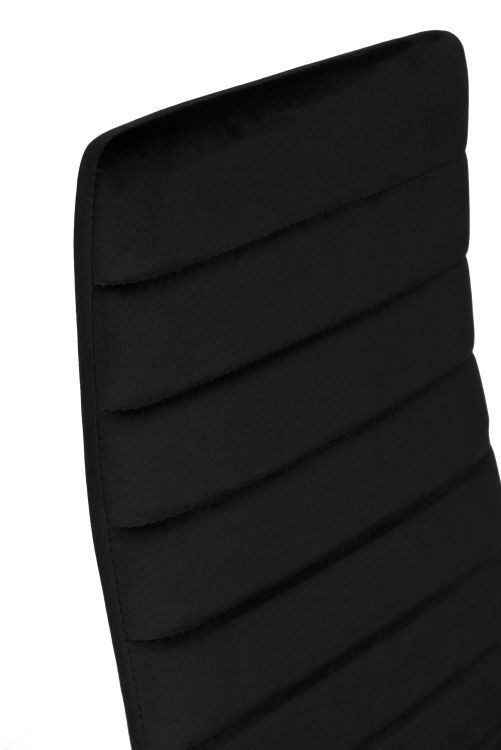 Stoličky s tvarovaným operadlom - ČIERNY ZAMAT - 4 kusy – Obrázok 4