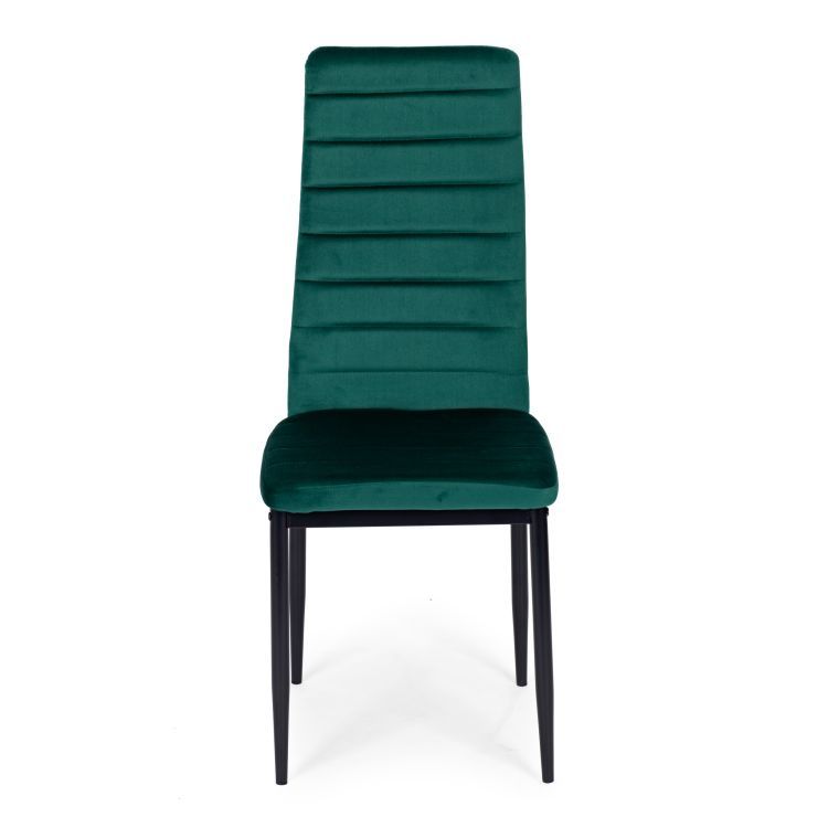 Stoličky s tvarovaným operadlom - VELVET GREEN - 4 kusy – Obrázok 4