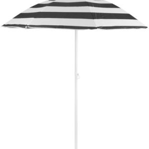 Slnečník DALIA 180 cm, 32/32 mm, s naklápacím kĺbom, čierno-biely, plážový