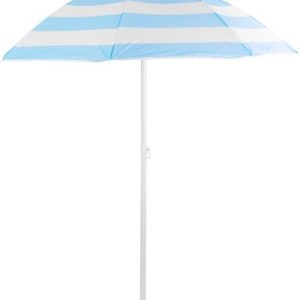 Slnečník DALIA 180 cm, 32/32 mm, s naklápacím kĺbom, tyrkysovo-biely, plážový