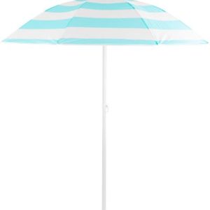 Slnečník DALIA 180 cm, 32/32 mm, s naklápacím kĺbom, modro-biely, plážový