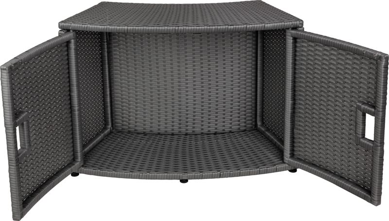 Nábytok k vírivke MSpa®, k okrúhlej vírivke, otvárací, 80x30x58 cm – Obrázok 3