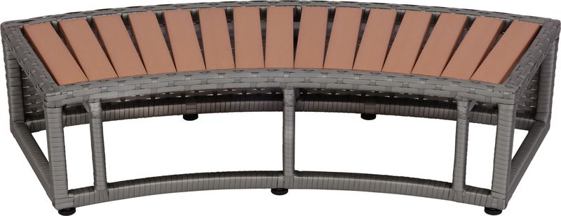 Schodík k vírivke MSpa®, k okrúhlej vírivke, vzhľad ratan, šedé, 92x30x22 cm – Obrázok 2