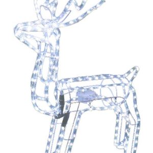 Dekorácia MagicHome Vianoce, Sob, 216x LED studená biela, s otočnou hlavou, 230V, 50 Hz, exteriér, 73x44x82 cm