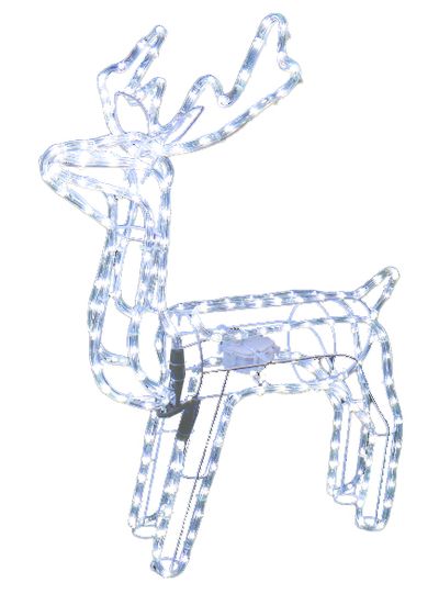 Dekorácia MagicHome Vianoce, Sob, 216x LED studená biela, s otočnou hlavou, 230V, 50 Hz, exteriér, 73x44x82 cm