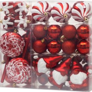 Gule MagicHome Vianoce, sada, 47 ks, červené, mix, na vianočný stromček