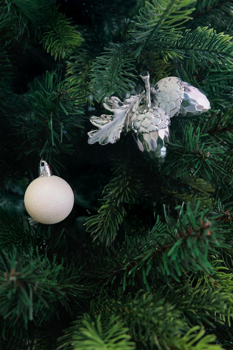 Gule MagicHome Vianoce, sada, 21 ks, biele-strieborné, mix, na vianočný stromček – Obrázok 2