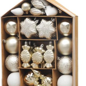 Gule MagicHome Vianoce, sada, 32 ks, béžové, mix, na vianočný stromček