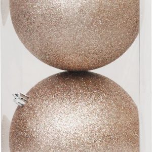 Gule MagicHome Vianoce, 2 ks, šampaň, na vianočný stromček, 12 cm