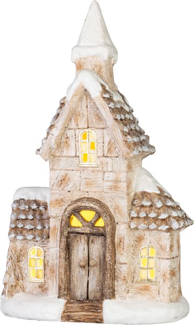 Dekorácia MagicHome Vianoce, domček, LED, 14.5x28x46 cm