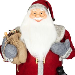 Dekorácia MagicHome Vianoce, Santa, červený, 120 cm