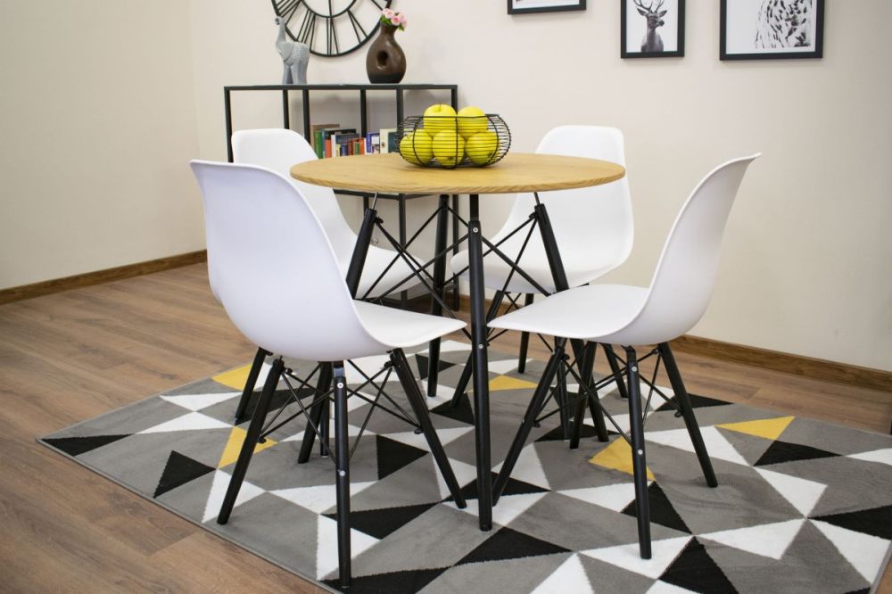 TODI Okrúhly stôl 80 cm - Dub – Obrázok 6