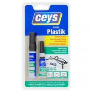 Lepidlo Ceys SPECIAL PLASTIK, na obtiažne plasty, sekundové, 3 g + 4 ml