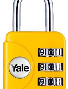 Zámok Yale YP1/28/121/1, visiaci, cestovný, s číselnou kombináciou, žltý
