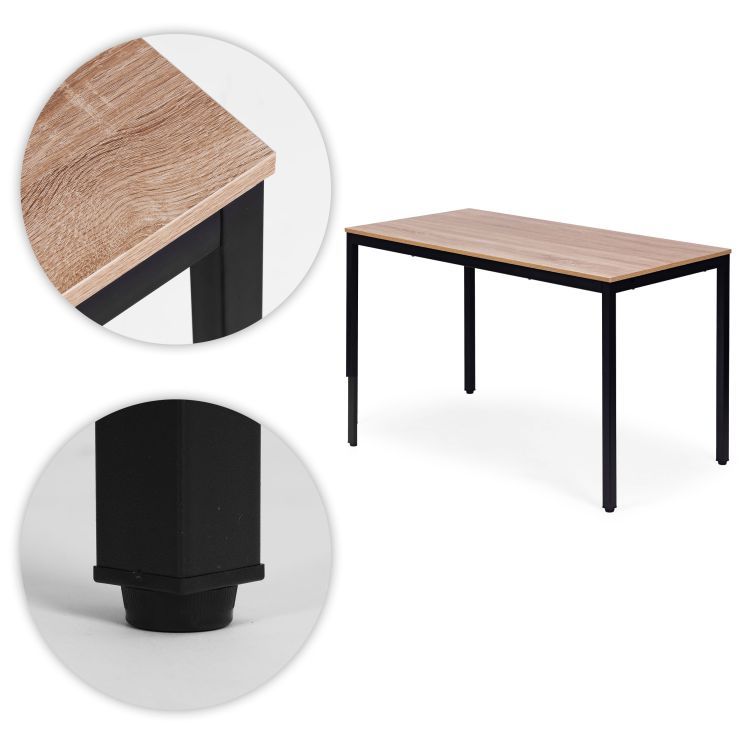 Kuchynský jedálenský stôl pre 4-5 osôb, počítačový stôl 120x60 cm, ModernHome – Obrázok 3