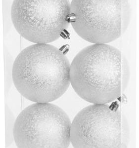 Gule MagicHome Vianoce, 6 ks, biela, na vianočný stromček, 8 cm