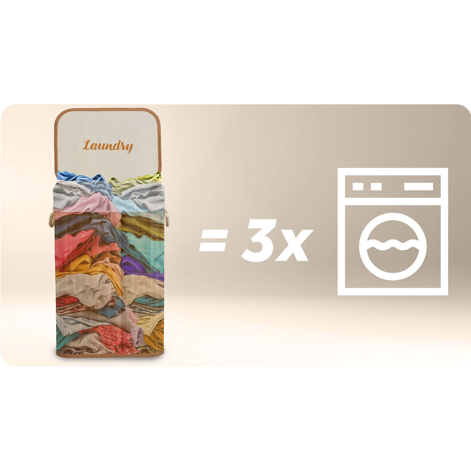 Bambusový kôš na bielizeň s vekom 72 l Massido – Obrázok 4